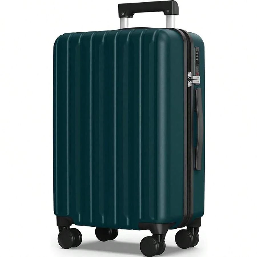 Suitcase Large 28 Inch Expandable Hard Shell Lightweight Polycarbonate Travel Luggage Durable High Capacity With Wheels TSA Lock, Dark Green - Green - View 1