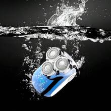 Kemei Afeitadora eléctrica mini para hombres KM-T83 con 3 cuchillas, IPX5 resistente al agua, totalmente lavable, portátil para viajes, recortadora de barba, carga tipo C, afeitado en seco o húmedo, máquina de afeitar recíproca para rostro, 1 pieza