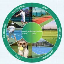 1pc Customized Tennis Ball, 3 Design Options, Made Of Thickened Fiberized Felt, High Elasticity Containing Synthetic Fiber, Durable Training Tennis Ball, Ideal For Tennis Team Captain Souvenirs Or Season-End/Holiday Gifts - Fluorescent Yellow (1) - View 8