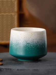 1pc 180ml Ceramic Kiln-Fired Reactive Glaze Coffee Mug, Suitable For Afternoon Tea, Coffee, Office Water Cup, Home Milk Cup, Oatmeal Cup, Mousse Cup, Ice Cream Cup, Office Guest Tea Cup, Ceramic Cup, Latte Art Cup, Espresso Cup
