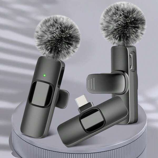 Kabelloses Lavalier-Mikrofon für Smartphones, Plug-and-Play kabelloses Mikrofon für Video-/Audioaufnahmen, Ansteckmikrofon für Lapel für Interviews/Lehre