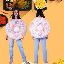 Disfraz de novedad para adultos de donut y paleta, perfecto para jugar el rol en Halloween