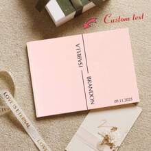 Personalisiertes weißes Hochzeitsgästebuch, rosa Hochzeitsgästebuch, salbeigrünes Gästebuch, individuelles Gästebuch, Verlobungsempfangs-Gästebuch, Hochzeitsjahrestags-Buch, Bridal-Shower-Geschenk, Kunstaktivitäten für Kinder