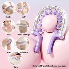 Handheld Fitness Ring Leg Clamping Roller Massager Thin Leg Artifact Calf Meridian Dredging Tendon Rolling Rod