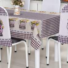 Oxford Tablecloth Rectangular Polyester Plain 4 To 12 Seats Living Room Kitchen Dining Luxury Modern Washable Premium Fabric - 卡其色 - 查看 2