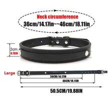 1件性感内衣配饰，水钻字母PU皮革项圈，男女通用朋克角色扮演黑色皮革颈圈，角色扮演配饰，性感内衣配饰，适合万圣节、圣诞节、情人节、约会、派对等场合。 - 彩色 - 查看 6