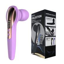 Elektrischer Vibrationsmassage-Hammer Pressstick, 4-stufig einstellbarer kabelloser elektrischer Schlagperküssions-Tiefgewebemassagegerät für Nacken, Rücken, Taille, Schulter, Fuß, Muskelrelaxations-Massagegerät für Frauen, Männer ganzer Körper Entspannung, Persönlicher Handmassagegerät mit LED-Anzeige