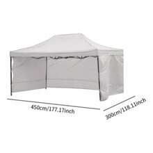 Carpa toldo plegable con paredes tamaño 3x45 metros lona impermeable resistente para exteriores protección contra sol y lluvia fácil instalación desmontable portátil ideal eventos jardín terraza camping fiestas reuniones uso comercial multifuncional durable accesorios toldos - Blanco - Ver 4