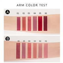 Matte Liquid Lipstick Set - 6 Colors A/B Collection, Long-Lasting Waterproof, Non-Fading, Soft Velvet Matte Lip Tint, Moisturizing & Non-Drying (Dark, Medium) - set a - View 7