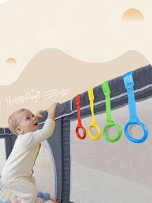 婴儿拉起环 婴儿床站立辅助环 婴儿床健身环 运动技能开发 婴儿床拉环 幼儿行走训练工具 适合6-18个月宝宝