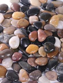 500g/1000g Colorful Decorative Pebbles 2-3cm Suitable For Garden And Home, Multi-Color Stones (White, Black, Yellow, Multicolor), Suitable For Indoor Plants, Vases, Outdoor Planters, Aquariums, Fish Tanks And Holiday Decorations, Ideal For Patios, Balconies, Yards And Gardens As Paving Stones, Suitable For Decoration In National Day, Valentine's Day, Children's Day, Mother's Day, Halloween, Christmas, Independence Day, Music Festivals, Beer Festivals