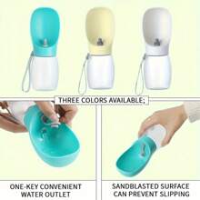 Leak-Proof Pet Water Bottle - Durable Plastic Pet Hydrator With Ergonomic Handle And Anti-Spill Design, Suitable For Outdoor Walking, Hiking, Travel - Available In Yellow, Blue, White, Pet Hydration Gear | Ergonomic Pet Bottle | Durable Plastic Bottle, Dog Water Dispenser