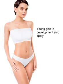 Women's Strapless Bralette Seamless Bandeau Stretchy Non-Padded Bandeau Tube Top Bra In Multi Color, 3 Pieces - 棕色 - 查看 8