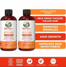 ZUVARA MaryRuth's Liquid Multivitamin+Hair Growth With Clinically Tested Lustriva-Thickerf Hair Reduce Wrinkles & Fine Line-Vegan-15.22 FL OZ - 2個 - 查看 1