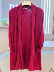 SUNNY FASHION Women's Cardigan With Details - Đỏ - Xem 2