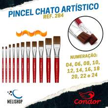 Flat Artistic Brush - REF. 284 Red Handle Condor School Crafts - (284 - 16) - Xem 1