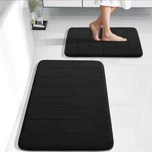 Solid Color Simple Soft Memory Foam Absorbent Non-Slip Bathroom Mat, Toilet Mat Home Bathroom Decoration Bathroom Rug Outdoor Rug Door Mat Summer Bathroom Accessories