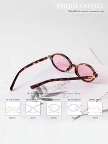 女士优质塑料椭圆形镜框复古时尚眼镜，可爱的设计师眼镜，时尚的圆形色调，光滑的表面，适合日常生活和旅行，是追求时尚和舒适的女性的最佳选择