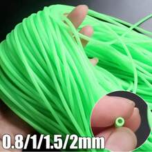 Topline Tackle Manguera de pesca luminosa de silicona de 0,8/1/1,5/2 mm de diámetro, tubo antideslizante para aparejos de pesca de alta mar, señuelos y herramientas de pesca - Verde - Ver 1