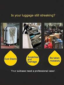 1pc Clear PVC Luggage Cover Case, Waterproof Travel Protector Suitcase Covers, Transparent Dustproof Trolley Protector, For 20 Inch To 24Inch, Not Included Suitcase Travel Essentials Travel Organizer For Beach Summer Vacation Back To School Travel Accessories Holiday Bag For School School Accessories School Stuff