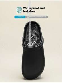 Unisex Anti-Slip, Waterproof, Oil-Proof Work Shoes Made Of One-Piece EVA Material, Durable & Comfortable. Simple Design, Closed Toe For Enhanced Safety. Flat Heel, Versatile For Chefs, Suitable For Kitchen, Catering, Hotel, Food Factory And More. High-Quality EVA Material, An Ideal Companion For Your Work.