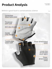 WEST BIKING Mountain Bike Riding Gloves Shock Absorbing Anti-Slip Gloves Half Finger Men's And Women's Bike Breathable Summer Equipment