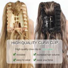66 Cm Claw Ponytail Extension - Long, Water Wave Style, Heat Resistant Synthetic Hairpiece For Women, Ideal For Parties And Daily Wear, Black, Brown, Blonde, Heat Resistant Fiber - Multicolor - View 4