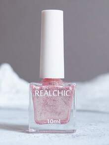 REALCHIC 10ml/件，2025年新品闪亮铂金玫瑰金指甲油，水性普通指甲油，快干，持久，可撕，女士和女孩美甲艺术，节日礼物，春夏指甲 - 粉色 - 查看 6