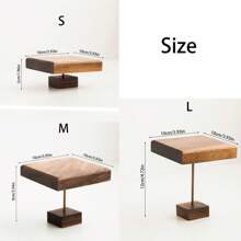 1 Piece Wooden Jewelry Organizer,10X10CM Walnut Bracelet Necklace Display Stand,5/9/12CM High Vertical Square Toy Model Rack Shelf,Home Decoration Display Stands