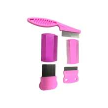 5 peças de pentes de dupla face para animais de estimação para limpeza de pulgas, carrapatos, caspa e remoção de manchas de lágrimas - Pente de dentes finos para cães e gatos - Pente de limpeza para manter os pelos dos animais de estimação saudáveis e brilhantes