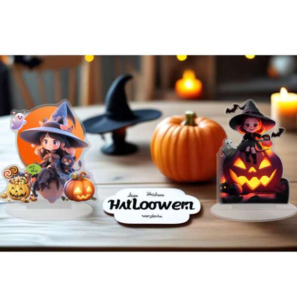 1pc Good Witch & Good Witch Acrylic Tabletop Decor
