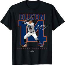 Number And Portrait Mauricio Dubon Houston Mlbpa T-Shirt Gift For Myself Gift For Campers - 黑色 - 查看 1
