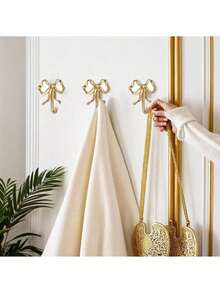 Gold Butterfly Hooks, Brass Butterfly Wall & Door Hooks, Towel Hooks, Brass Coat Hangers, Decorative Brackets, Suitable For Wedding, Bathroom, Living Room, Kitchen Decor - Multicolor - View 8