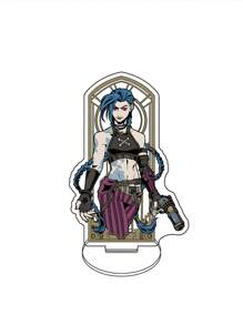 Anime 1pc"Arcane Acrylic Stand11cm,Acrylic Display Stand Person Model, Tabletop And Home Decor,Key Ring Accessories Decor, Id Al-Adjha A Graduation Gift For Friends, Car Accessories Bag Charm Backpack For School