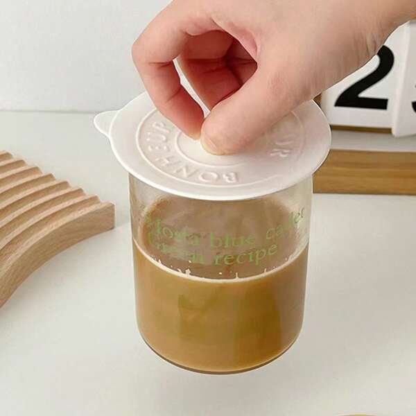 1pc Retro Silicone Cup Lid, Dust-Proof Lid Fitting For Ceramic, Glass, And Mugs