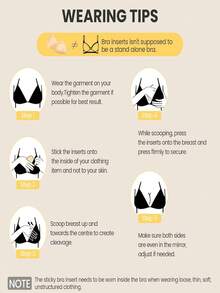 1 对双面自粘胸垫，胸垫粘垫，可重复使用衬垫，胸罩比基尼隐形加厚胸垫防水游泳