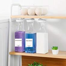 2 Packs Laundry Detergent Dispenser,54oz Fabric Softener Dispenser,Plastic Liquid Laundry Detergent Container,Laundry Detergent Organizer For Laundry Room Organization With Labels - Multicolor - View 8