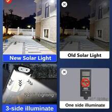 1pc Outdoor COB Solar Powered Motion Sensor Light | Dual Motion+Light Sensor | Zero Electricity Yard Lighting + Wireless + 30hrs Runtime | IPX65 Waterproof | Must-Have For Villa, Yard, Community, Warehouse Security