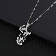1pc 2.5cm Mayotte Pendant Necklaces For Women Girls Mamoudzou Mahore Jewelry
