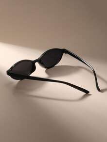 1 副女士塑料镜框猫眼椭圆性感时尚眼镜，适合露营、音乐节、音乐会，学院风，适合返校季方形 - 灰色 - 查看 7