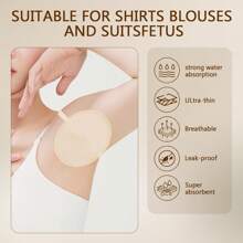 Almohadillas ultrarresistentes antitraspirantes para axilas para hombres y mujeres - 10/8/6/4/2/1 pieza de protectores de axilas invisibles, con adhesivo extra y transpirables para hiyab/tobe - Protección contra el sudor durante 24 horas en calor, gimnasio, viaje (lavable)