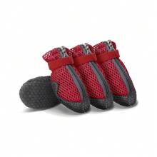 Scarpe estive in in rete per cani, confortevoli, traspiranti, con suola morbida antiscivolo e chiusura lampo, adatte a cuccioli e cani di piccola taglia