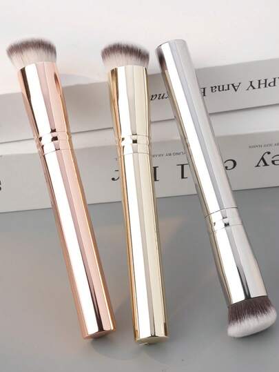 1pc Inclined Head Concealer Brush, Full Coverage Foundation Mixed Brush, Nylon Hair Makeup Brush Suitable For All Facial Makeup And Liquid Foundation, Delicate Hair Feeling Suitable For All Skin Types, Large Area Concealer, Thumb Concealer, Seamless Makeup Tool.