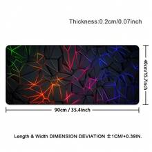 1pc Large Mouse Pad Stylish Geometric Design Desk Mat Computer Keyboard Mouse Laptop Gaming Mat - Suitable For Gamers/Office And Study Accessories - Multicolor - View 14