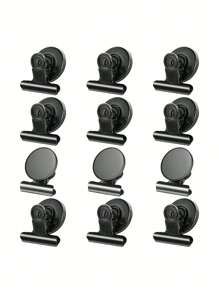 5/10pcs Round Refrigerator Magnets, Heavy Duty Fridge Magnets, Refrigerator Magnetic Clips, Refrigerator Magnets Magnetic Clips Strong Adhesion Detailed List Display Paper Fasteners