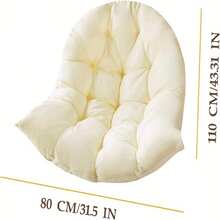Thicken Hanging Basket Seat Cushion Hammock Swing Chair Cushions Washable Hanging Basket Chair Cushion For Gardens Living Rooms Egg Chair (This Product Includes Seat Cushion Only) - 黑色 - 查看 2