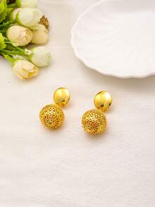 5pcs Exaggerated Bead African Women Necklace Jewelry Sets 24K Gold Plated Luxury Bridal Wedding Birthday Party Anniversary Necklace Set - Yellow Gold - View 5