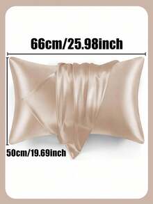 2pcs/1pc Luxurious Silky Soft Pillowcase - Breathable Skin -Friendy Cool Fel Solid Color With Envelope Closure- Machine Washable Bedding Washed Silk Pllowcase Sing Cushion Cover For Bedroom Decor Bedding Bed Accessories - Multicolor - View 6
