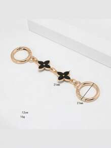 1pc Bag Chain Lengthening Extension Chain Four-Leaf Camellia Adjustable Chain Buckle Tail Chain Goth