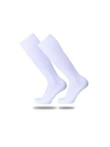 1 Pair Children Over-The-Knee Football Socks, Ages 2-12, Solid Color, Non-Slip Towel Bottom, Thickened Sports Socks, Suitable For Outdoor Sports, Cycling, Hiking, Football, Running And Outdoor Activities - Multicolor - View 26